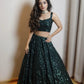 green colour sequnce  lehenga choli