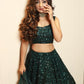 green colour sequnce  lehenga choli