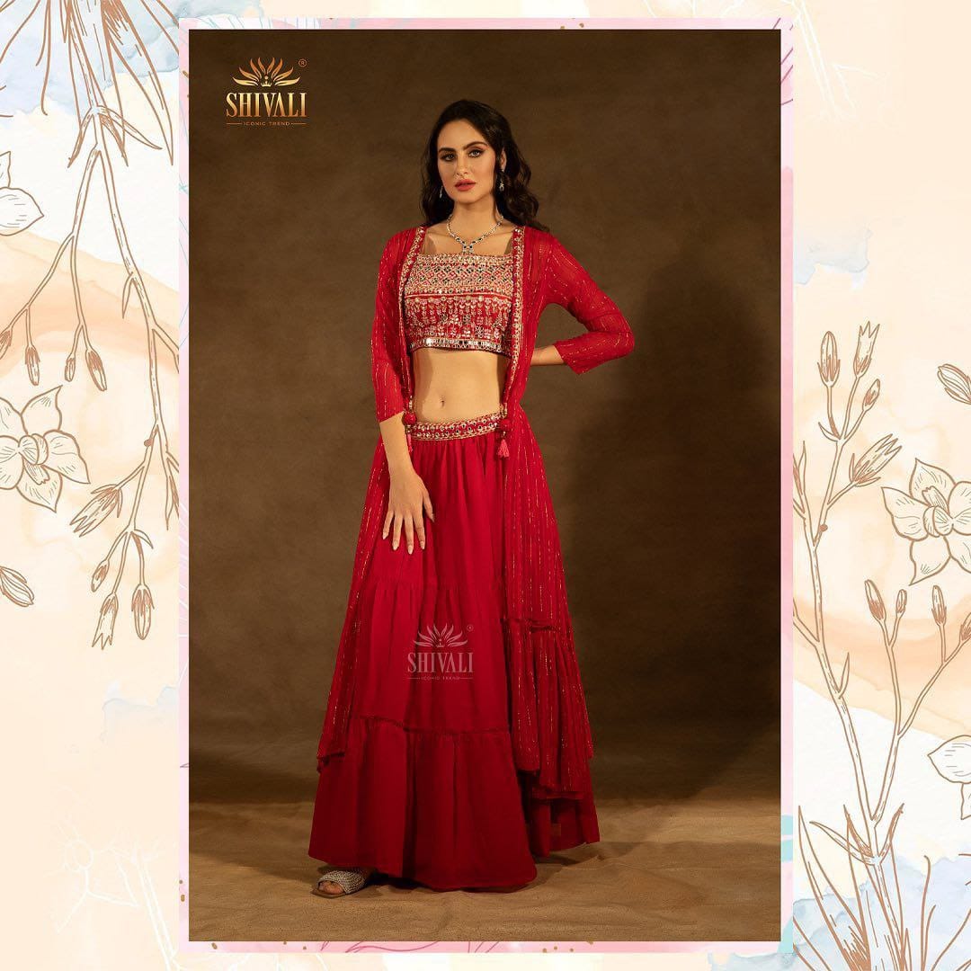 TRENDING  LEHENGA CHOLI WITH KOTI