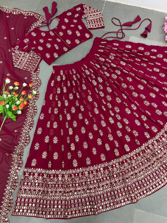 Lehenga Choli With Full Heavy Embroidery Sequence Work