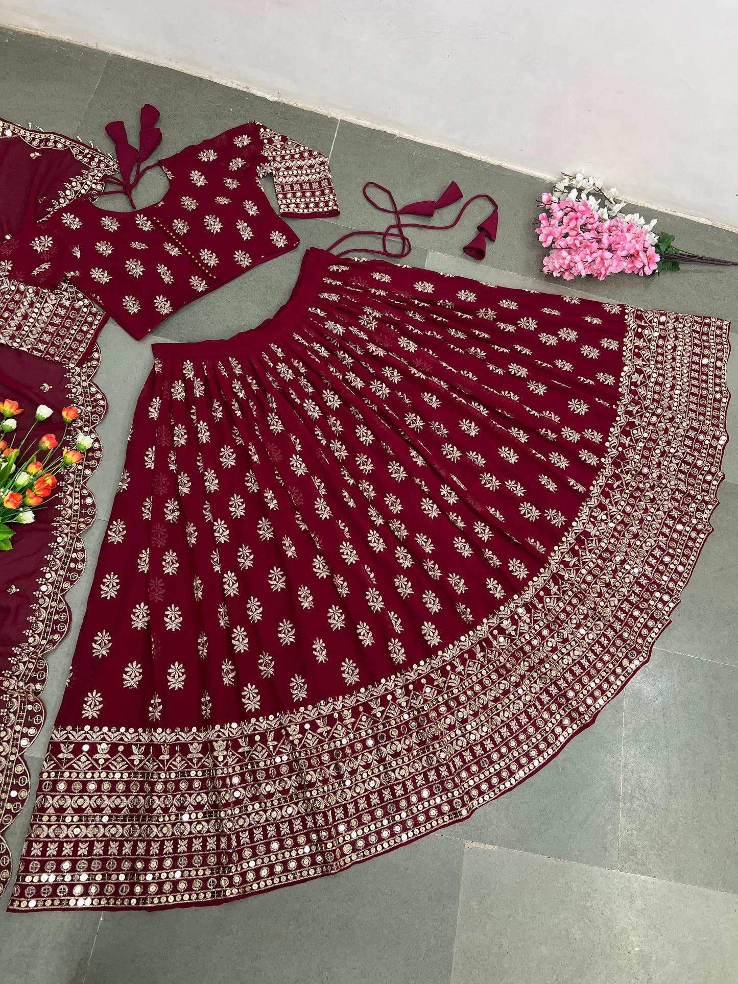 Lehenga Choli With Full Heavy Embroidery Sequence Work