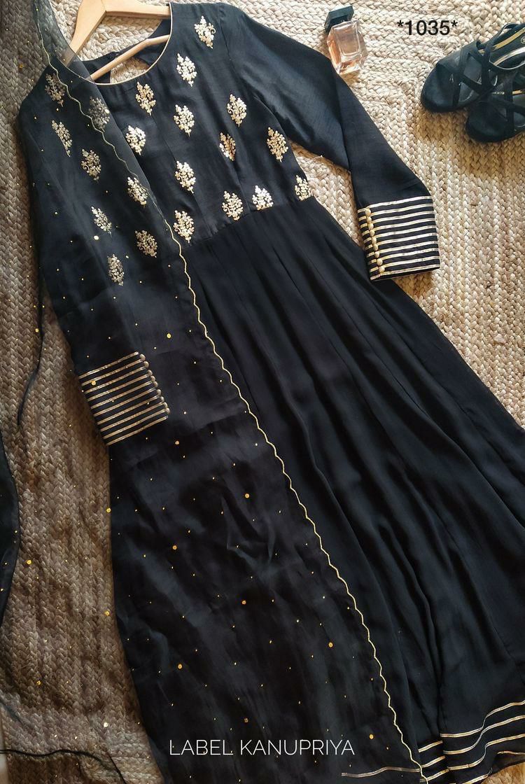 Tapeta + Georget Anarkali with embroidery work Suit