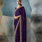 Drape yourself in this majestic royal purple silk saree