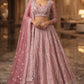 Gmy Silk Lehenga With Sequins & Dori Choli
