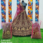 Elegant Marron Velvet Bridal Lehenga With diamond embroidery choli