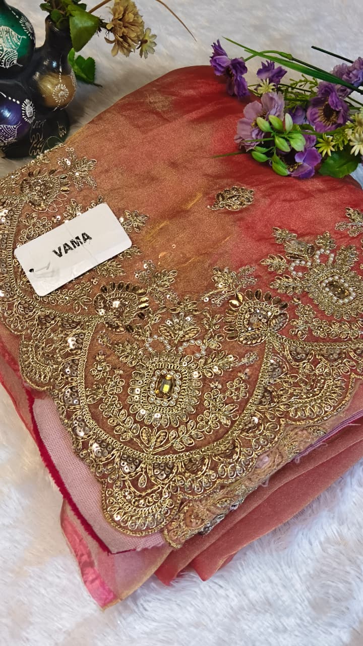 Suche jemanden für einen schönen Sari in der gleichen Farbe