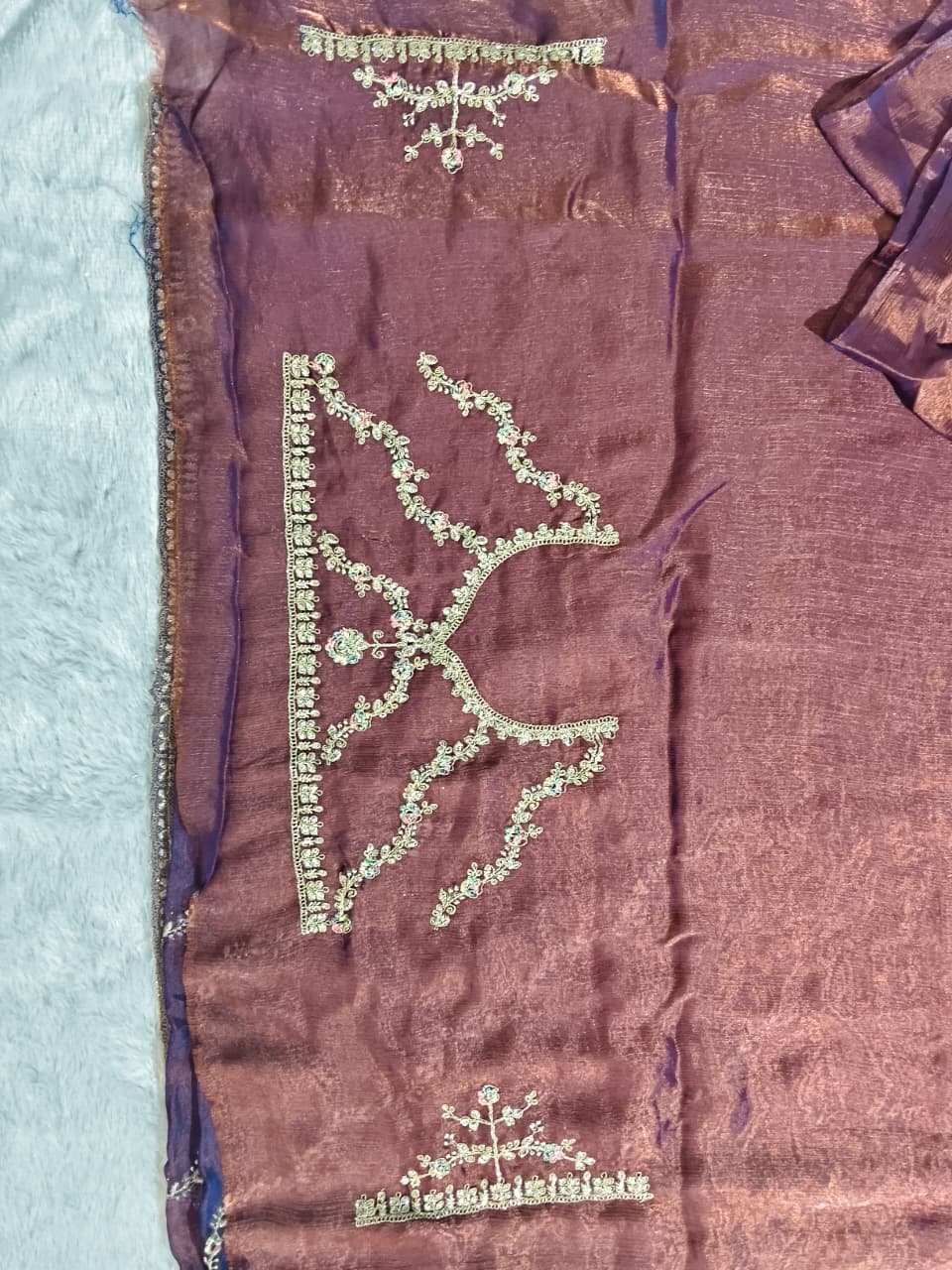 Suche jemanden für einen schönen Sari in der gleichen Farbe