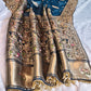Royal Pure Silk Saree with Heavy C-Pallu Mirror & Moti Work