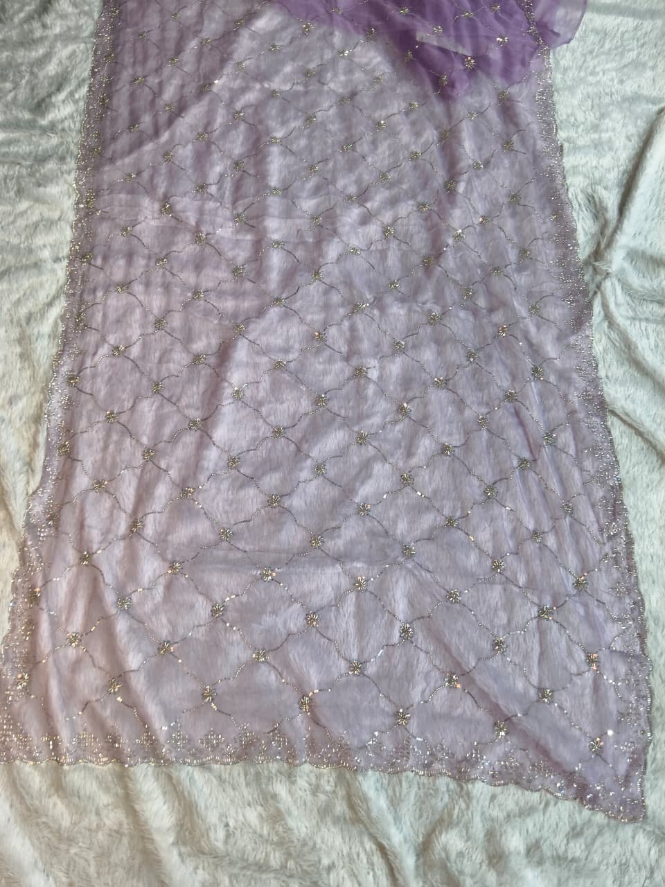 Luxury Designer GMY Silk Heavy Beads Saree