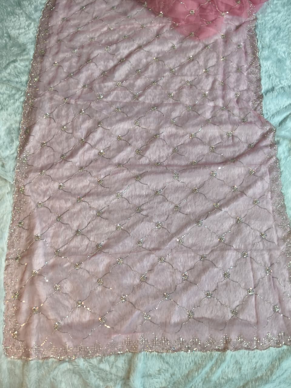 Luxury Designer GMY Silk Heavy Beads Saree