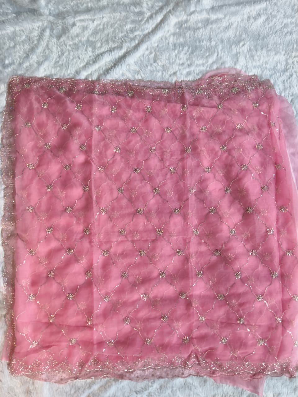 Luxury Designer GMY Silk Heavy Beads Saree