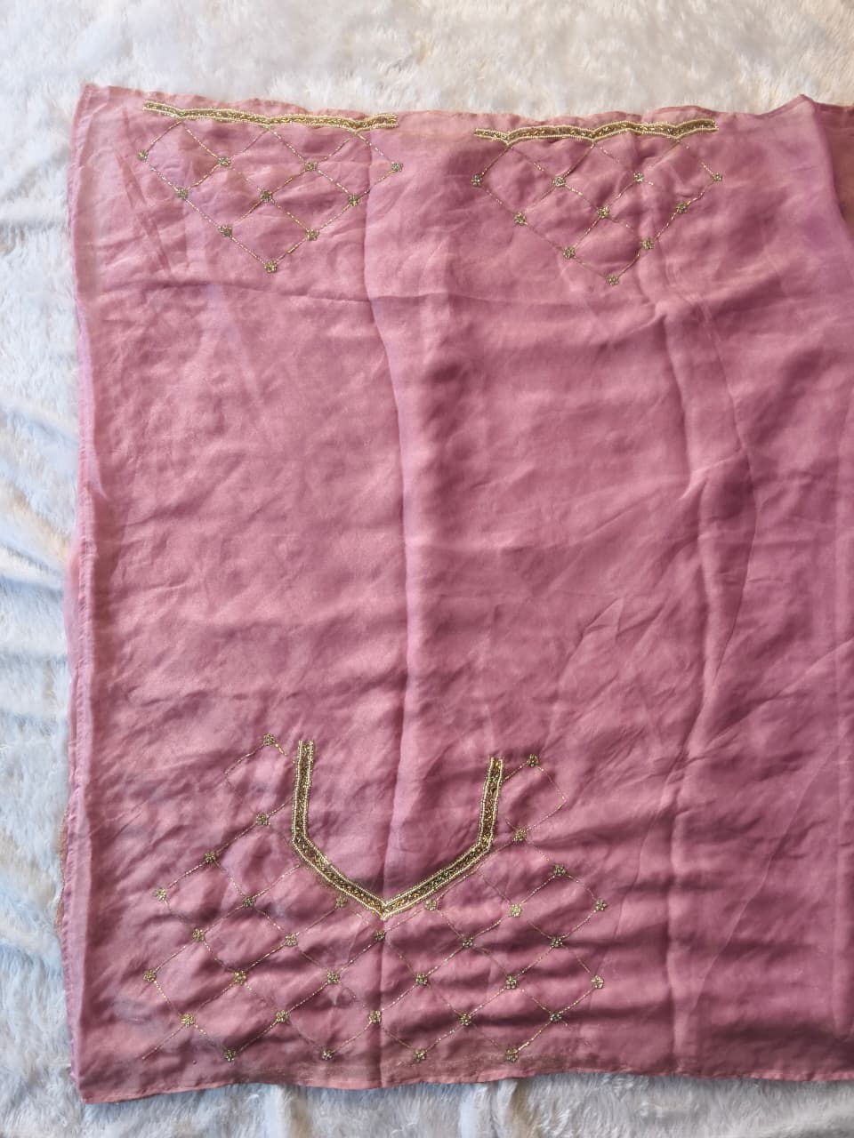 Premium GMY Silk Beads Work Saree