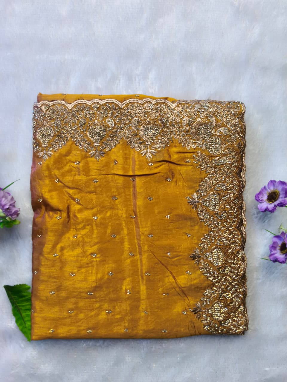 Luxurious GMY Silk Two-Tone Saree