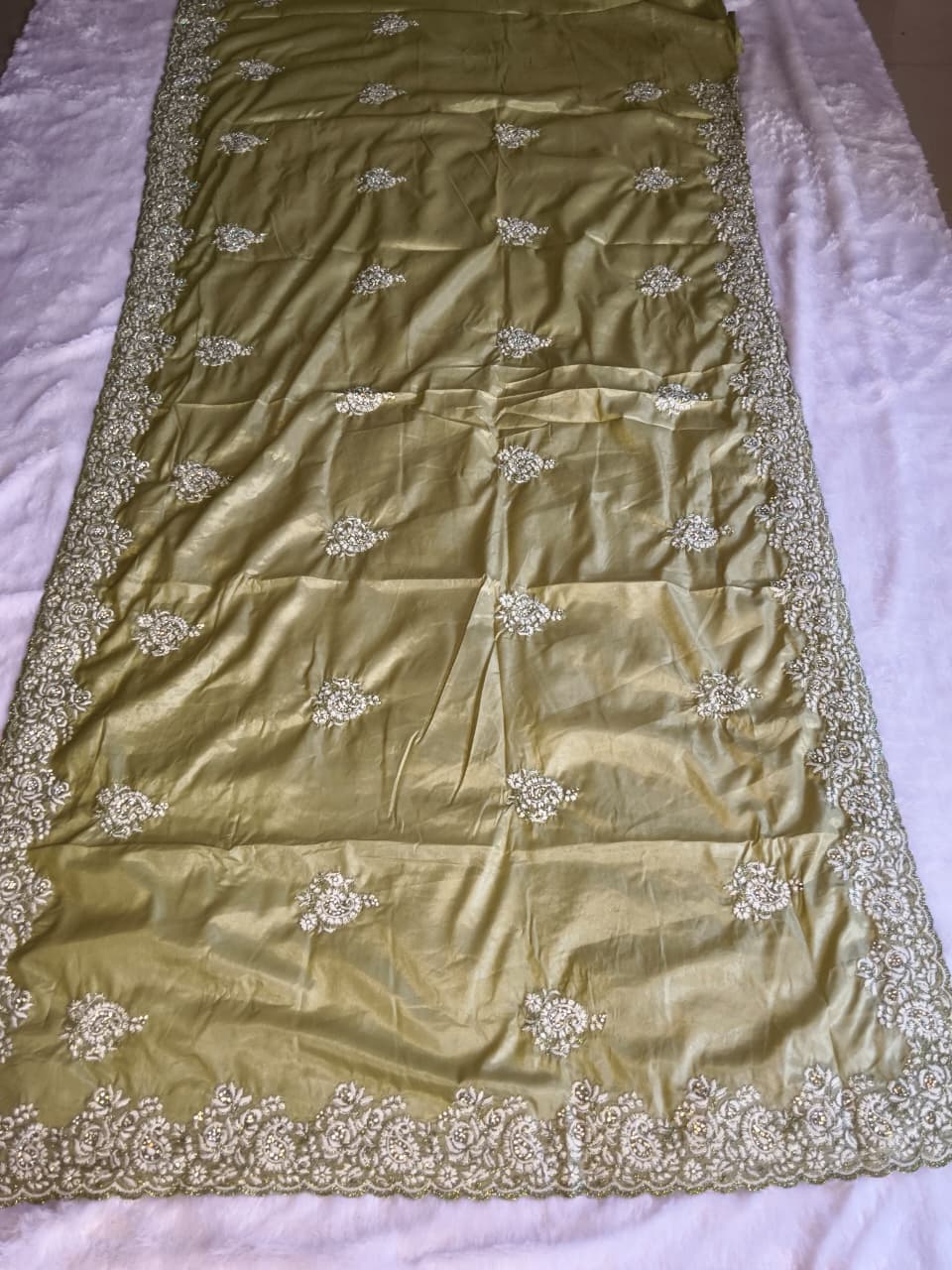 Premium Shimmery Tissue Silk Saree