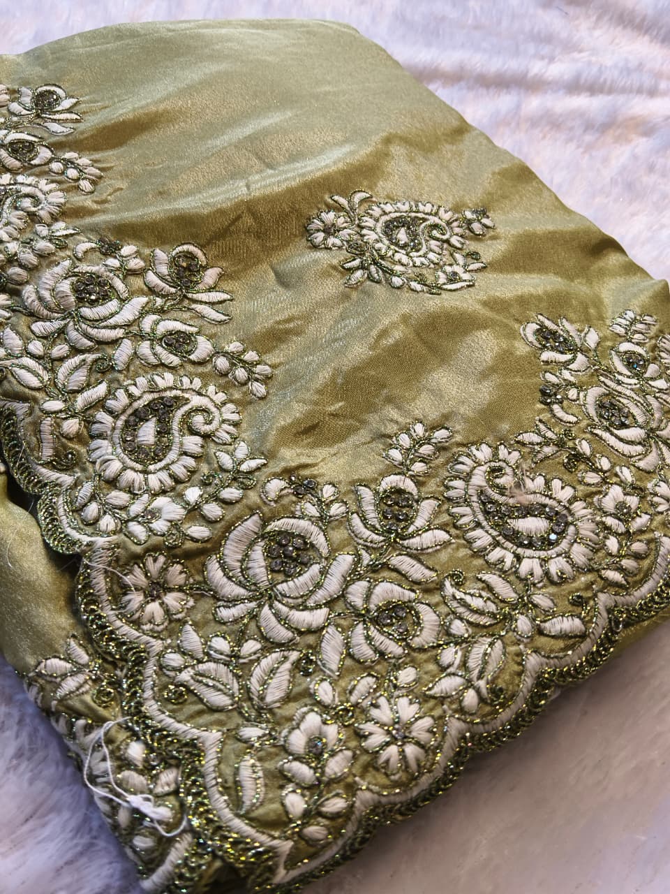 Premium Shimmery Tissue Silk Saree