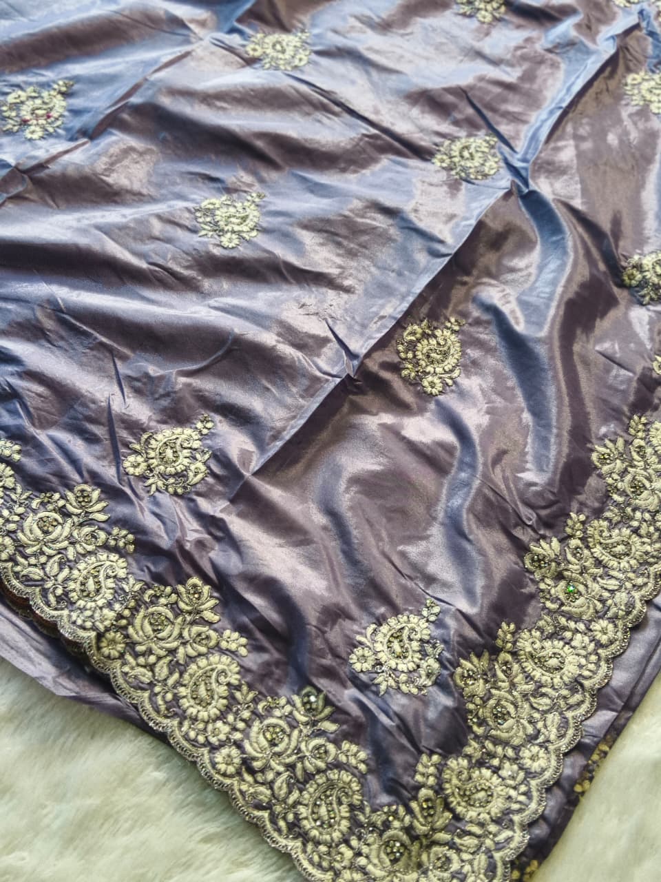 Premium Shimmery Tissue Silk Saree