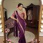 Premium Space Silk Saree with beautiful multi sequence