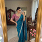 Premium Space Silk Saree with beautiful multi sequence