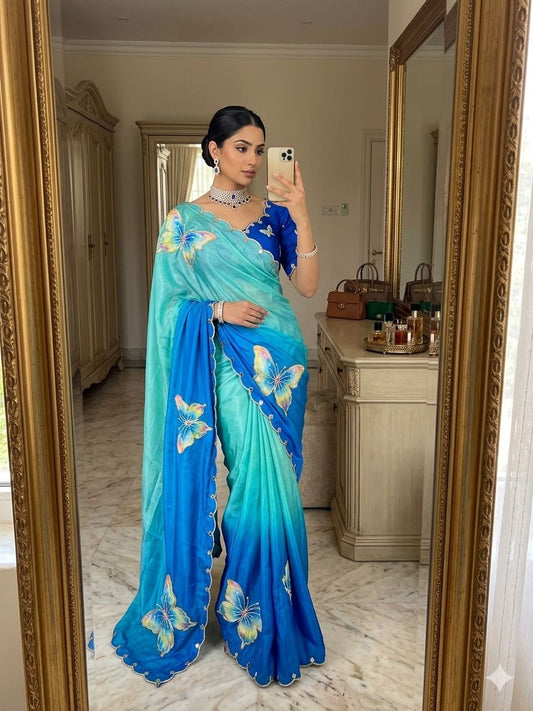 Pure Rasmalai Silk Saree