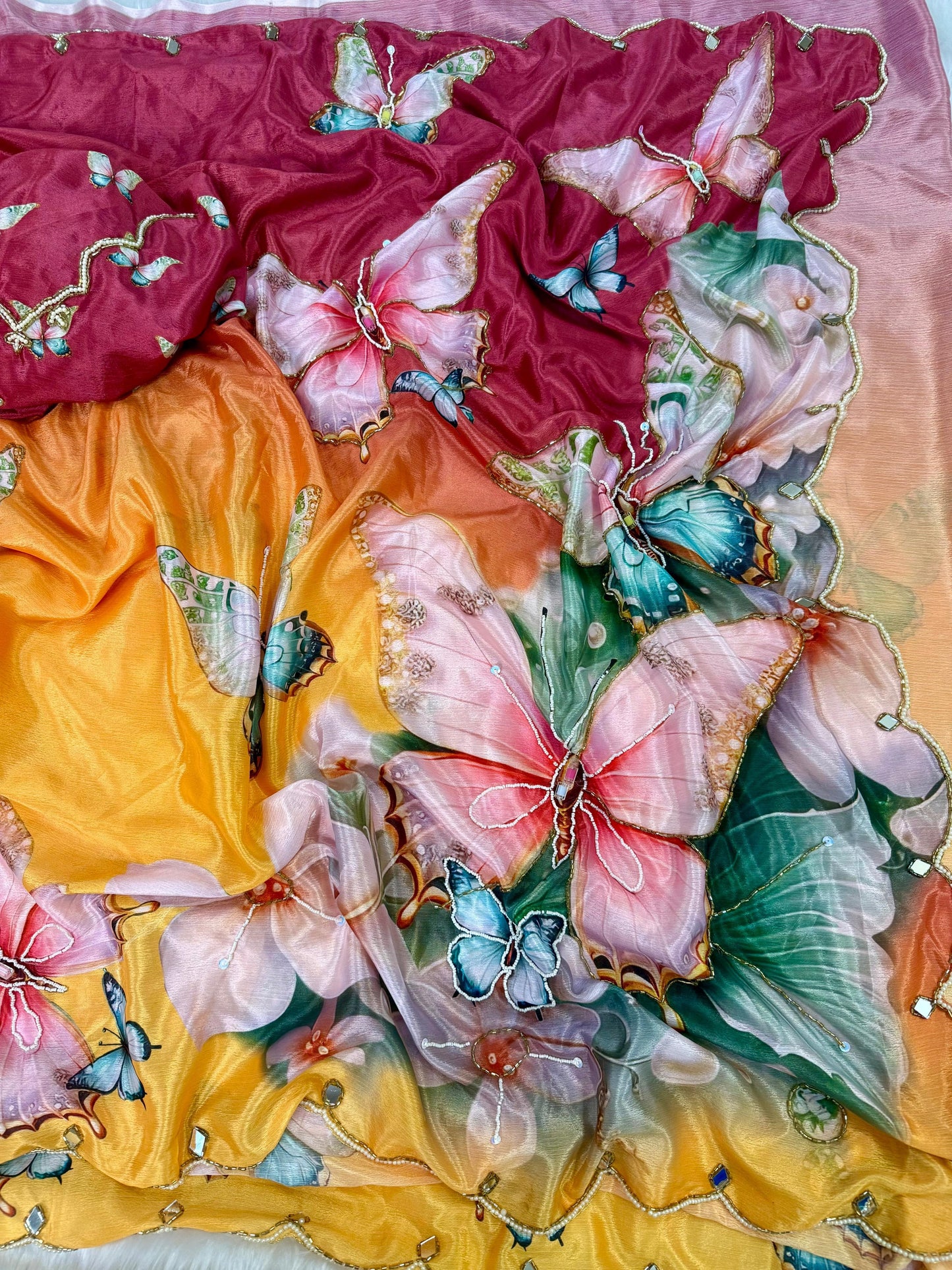 Pure Rasmalai Silk Saree
