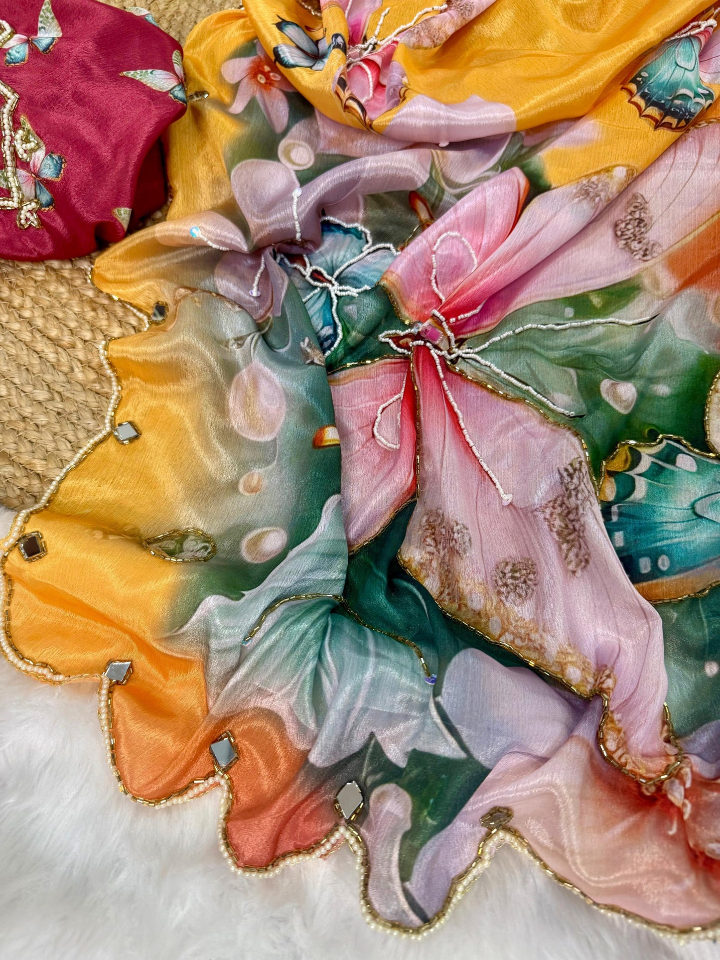Pure Rasmalai Silk Saree