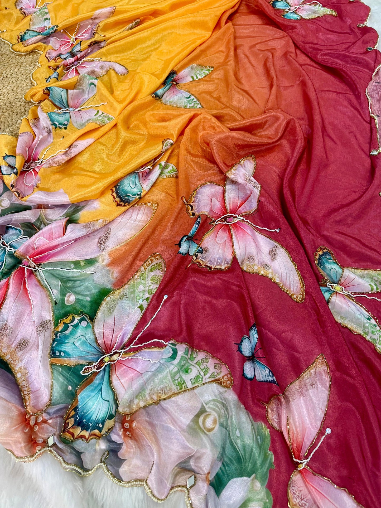 Pure Rasmalai Silk Saree