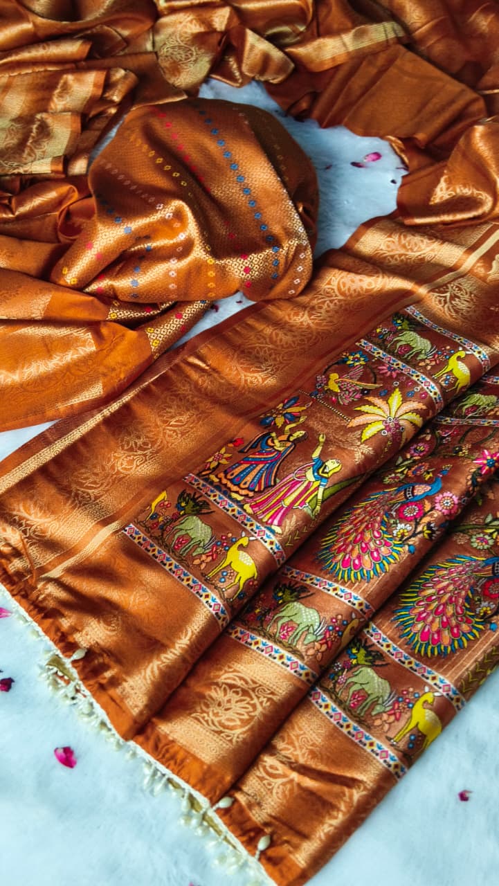 Premium Digital Silk Print Saree