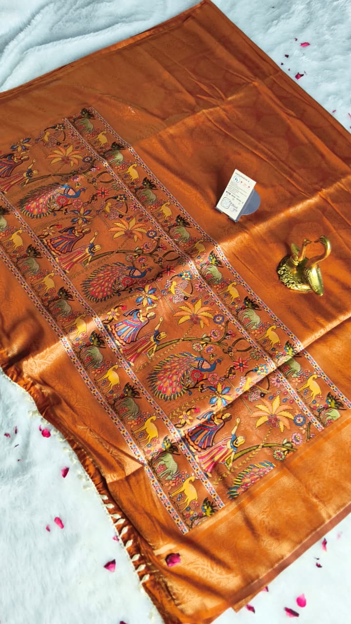 Premium Digital Silk Print Saree