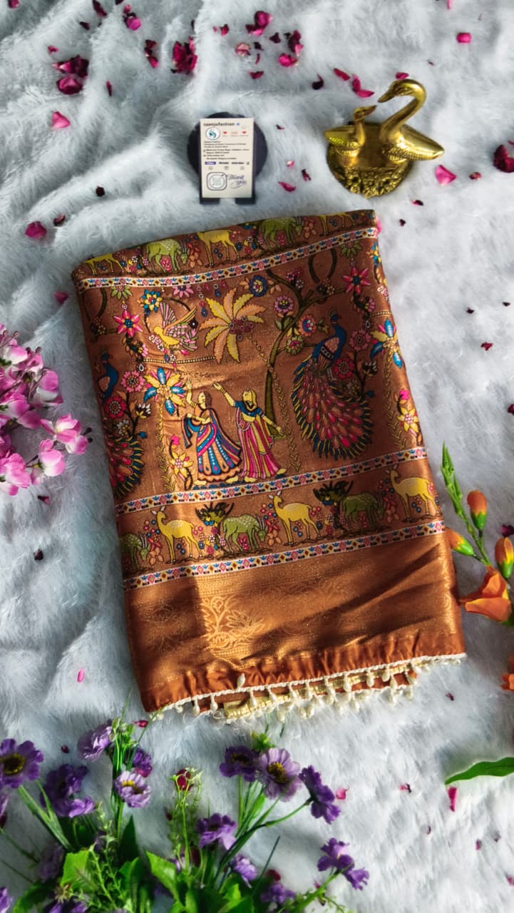 Premium Digital Silk Print Saree
