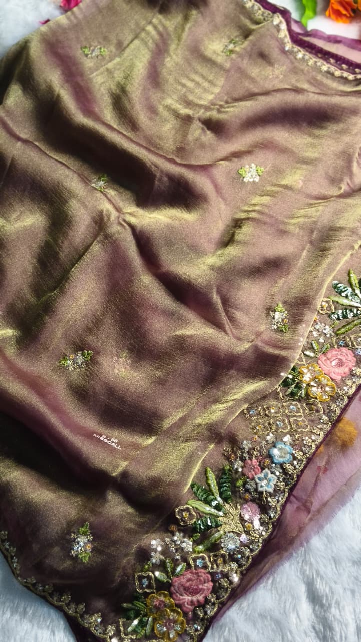 Premium GMY Silk Fabric Saree
