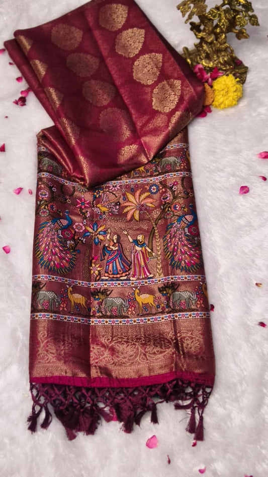Premium Digital Silk Print Saree