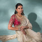 Elegant off-white rangoli silk fabric saree