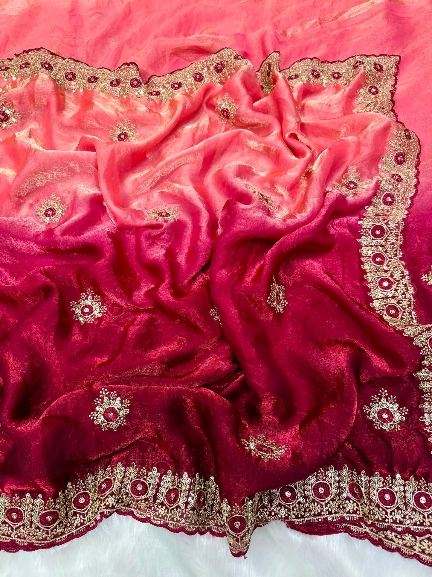 Premium two tone Space Silk Saree
