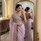 Premium moss chiffon lightweight Saree