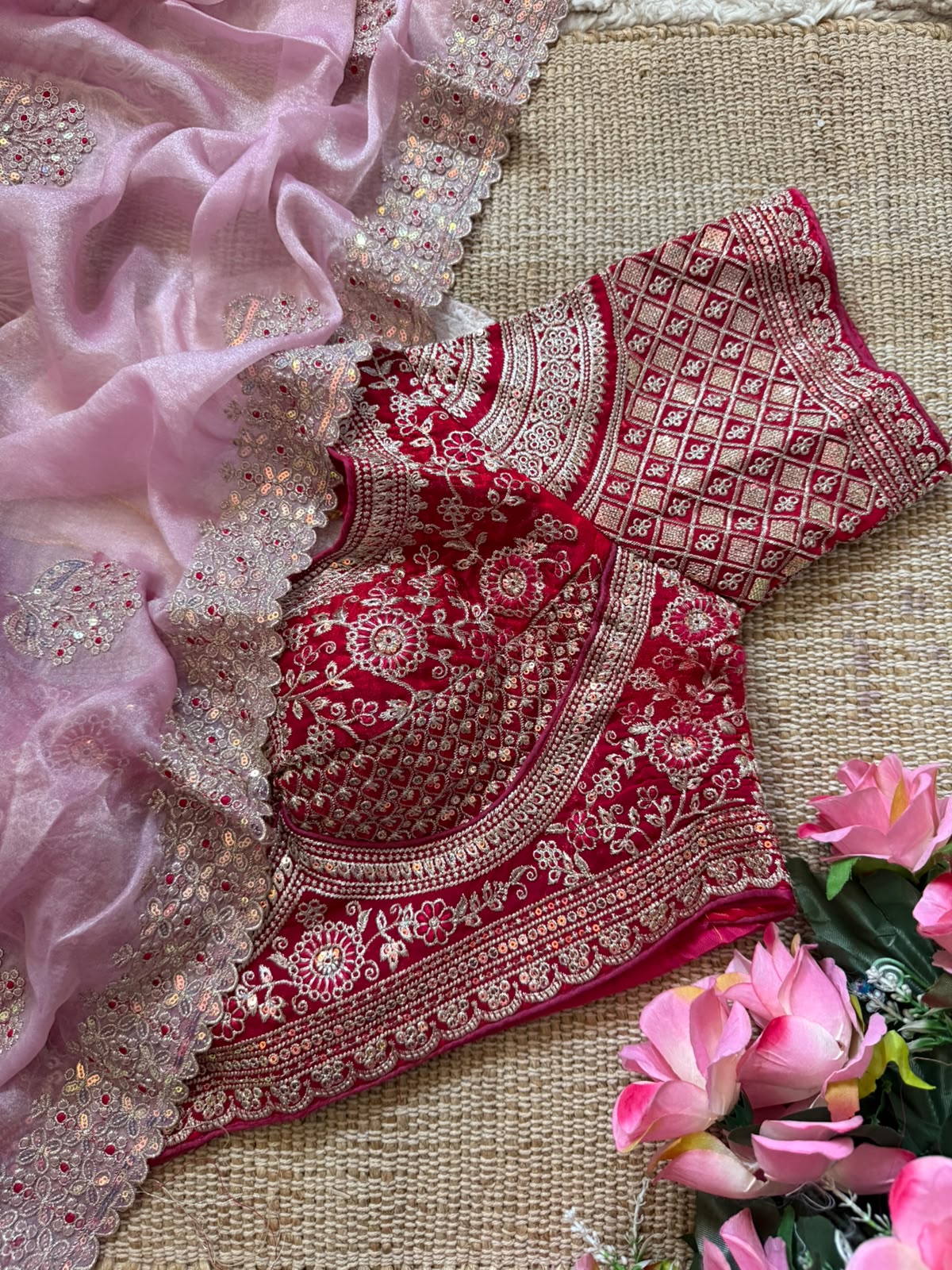 Premium moss chiffon lightweight Saree