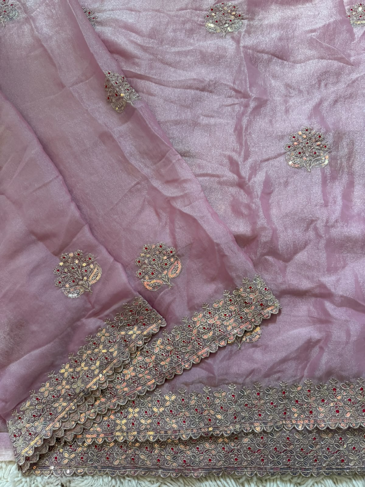 Premium moss chiffon lightweight Saree