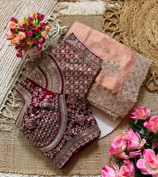 Premium moss chiffon lightweight Saree