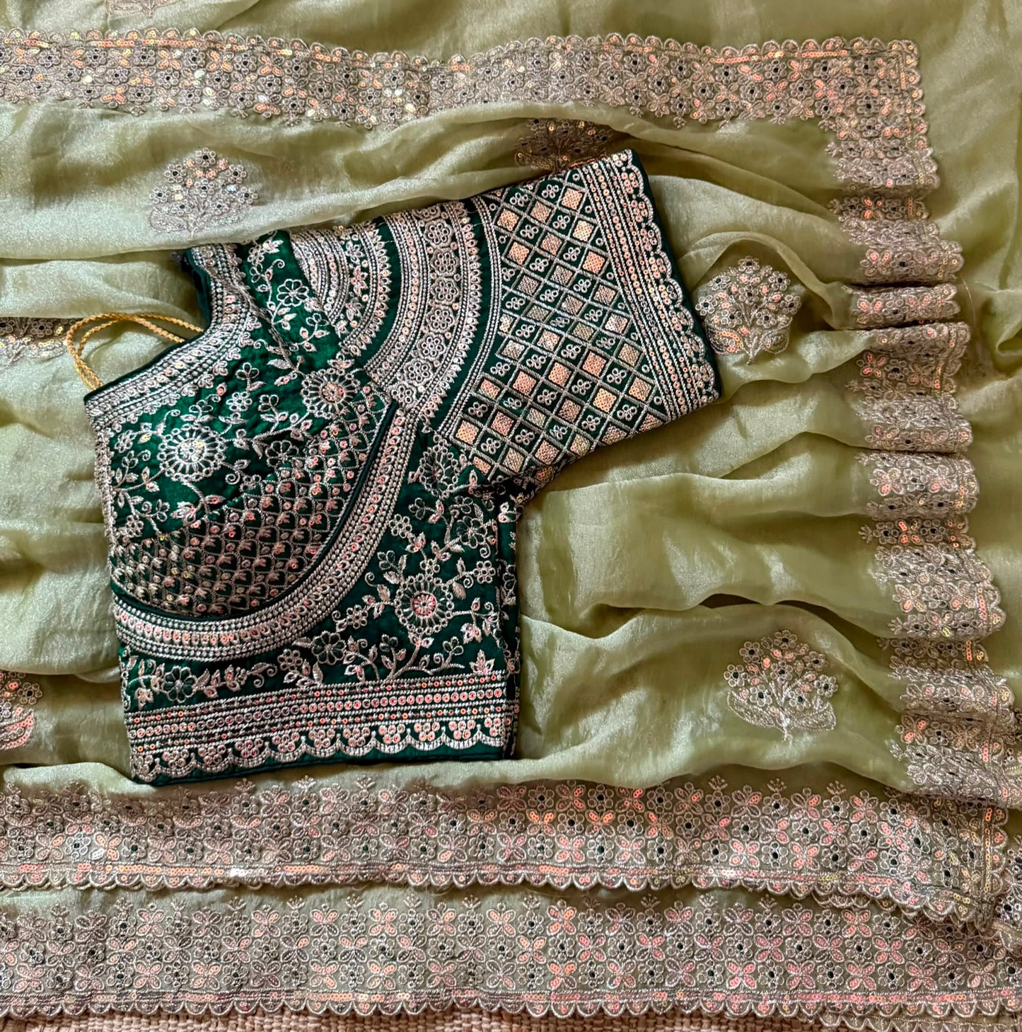 Premium moss chiffon lightweight Saree