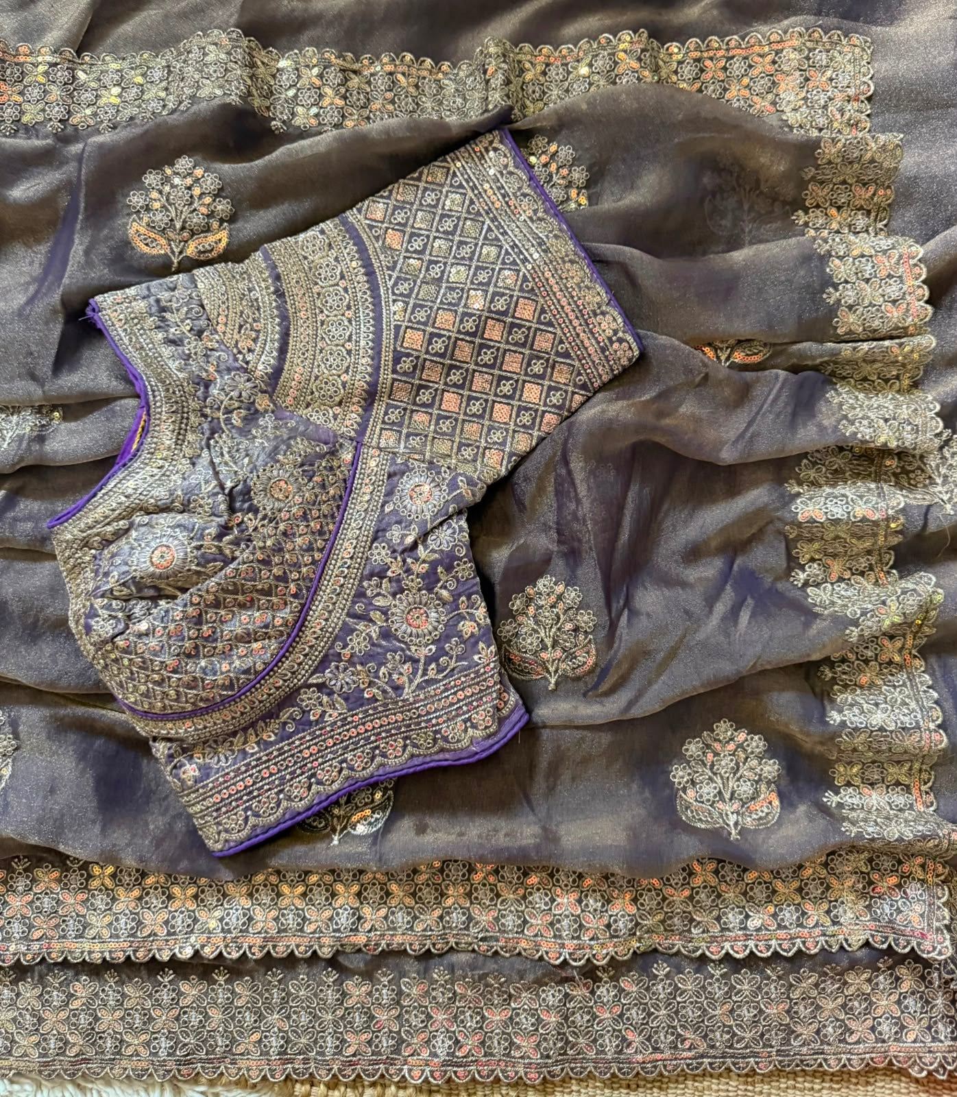 Premium moss chiffon lightweight Saree