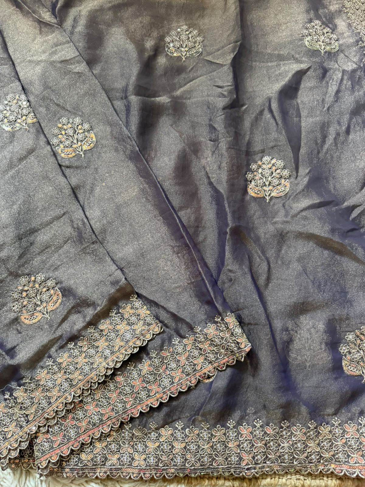 Premium moss chiffon lightweight Saree