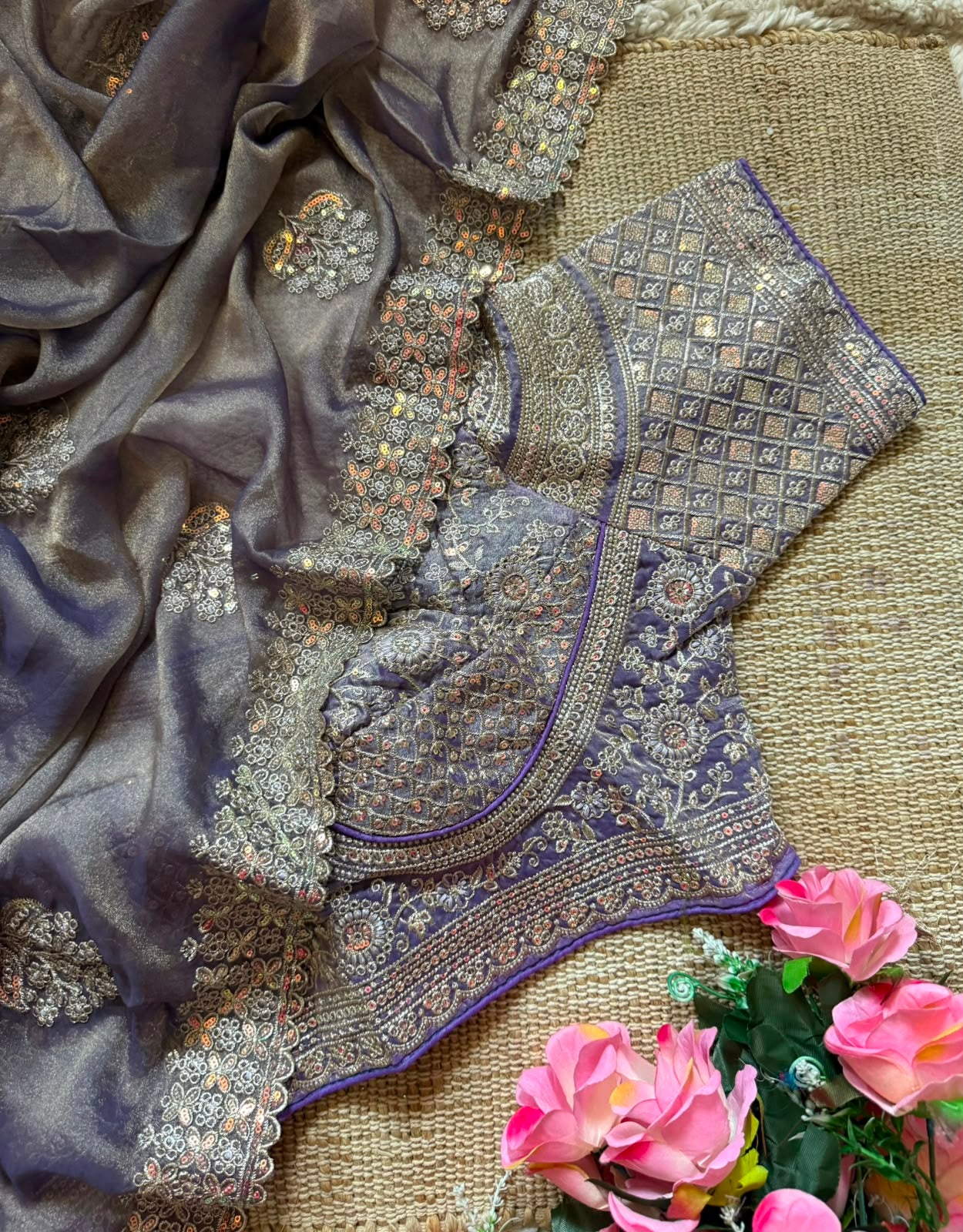 Premium moss chiffon lightweight Saree