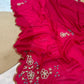 Rangoli crush saree with pearl nd cutdena handwork