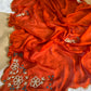 Rangoli crush saree with pearl nd cutdena handwork