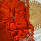 Rangoli crush saree with pearl nd cutdena handwork