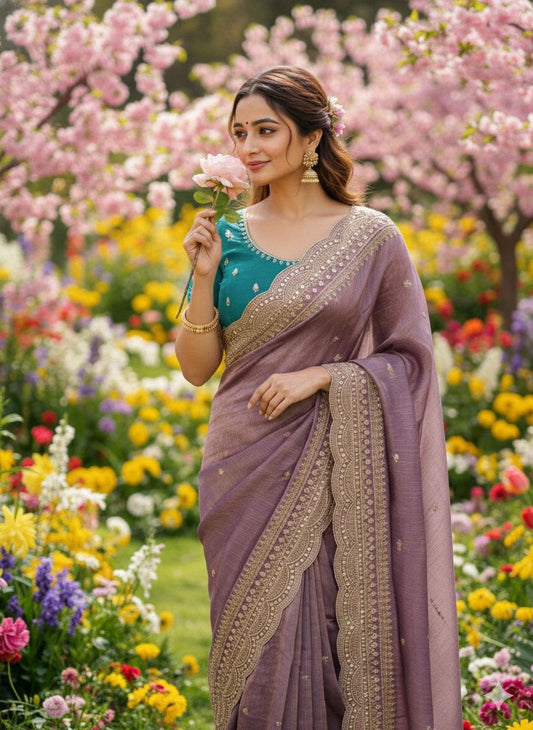 Elegant Soft Space Chiffon Saree
