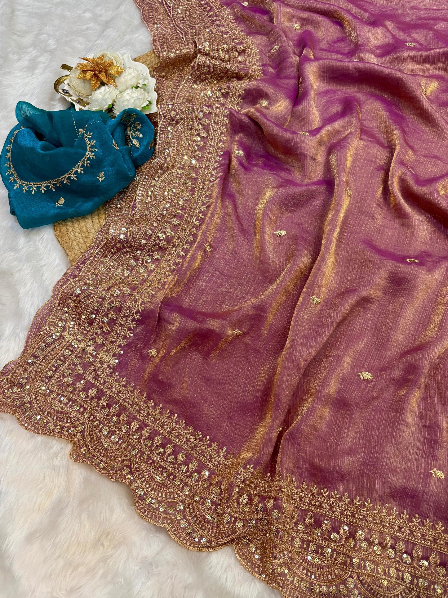 Elegant Soft Space Chiffon Saree