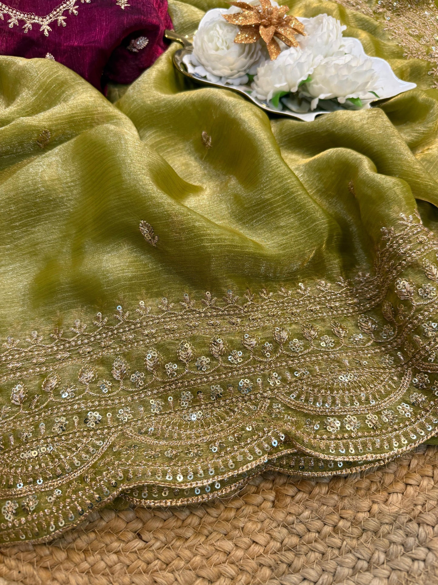 Elegant Soft Space Chiffon Saree