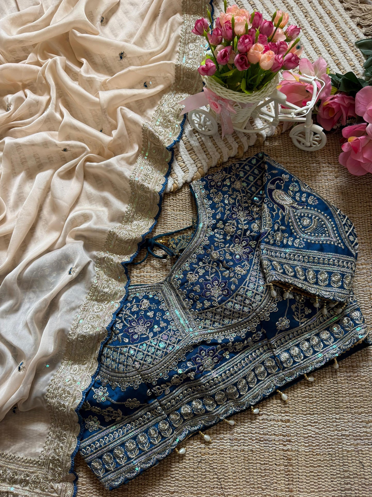 Premium rangoli Silk Saree with beautiful saree