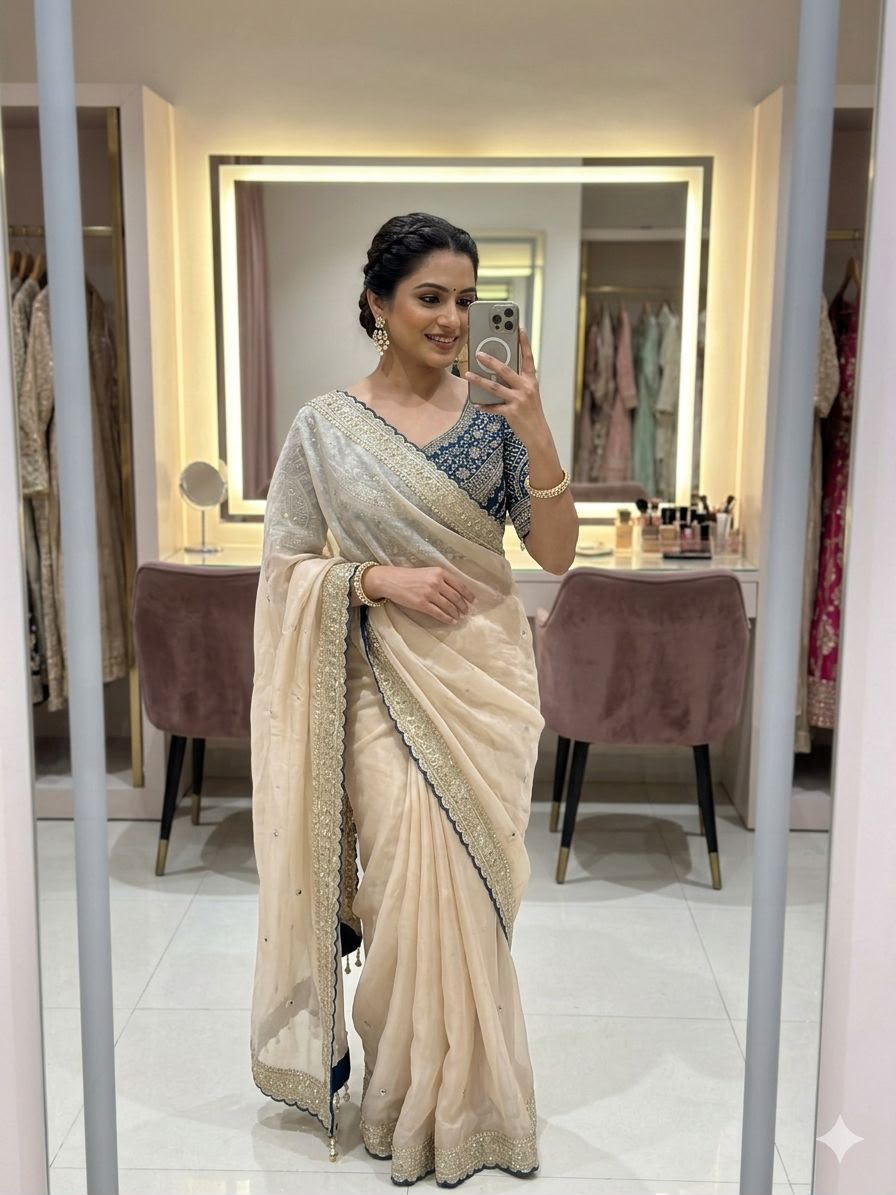 Premium rangoli Silk Saree with beautiful saree