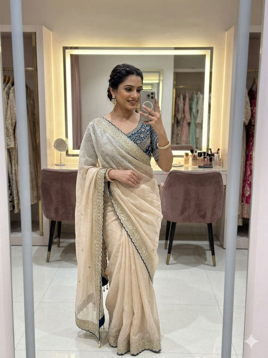 Premium rangoli Silk Saree with beautiful saree